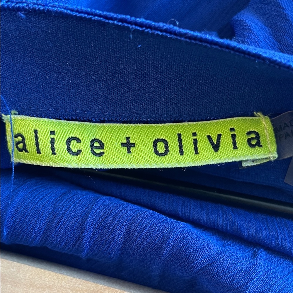 Alice + Olivia Royal Blue Pleated Maxi Skirt - Picture 7 of 8